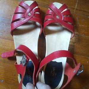 Swedish Hasbeens Red Clogs